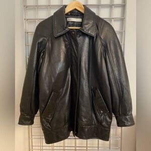 Vintage oversized heavyweight Andrew Marc leather jacket